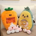thumbnail image 3 of Bonita almohada de peluche de frutas y verduras extraíble con diseño de fresa, plátano, aguacate y zanahoria, ideal como regalo para adolescentes., 3 of 6