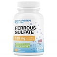 thumbnail image 1 of Suplemento de hierro Puregen Labs Sulfato ferroso 325 mg 200 comprimidos, 1 of 7