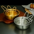 thumbnail image 2 of Mosiee 1 Pce Bol à Riz Coréen en Acier Inoxydable 304 Bol à Riz avec Poignée Bol à Assaisonnement Salade Mélange Accessoires de Cuisine Maison, 2 of 9