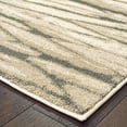 thumbnail image 3 of HomeRoots 508666 10 x 13 ft. Ivory Sand & Ash Abstract Power Loom Stain Resistant Rectangle Area Rug, 3 of 5