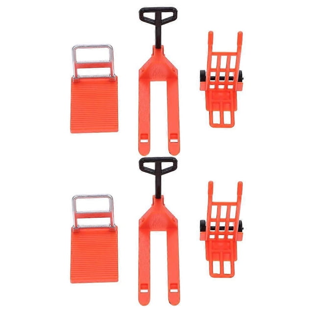 1 Set Miniature Traffic Landscape Model Mini Trolley Cart Small Pallet Truck Model Sand Table Supply