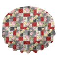 thumbnail image 2 of Pioneer Flower Floral Print Pattern Round Tablecloth 60 X 60 Inch, Wrinkle Resistant Wipeable Table Cloth for Kitchen Dining Picnic Patio Party, 2 of 6