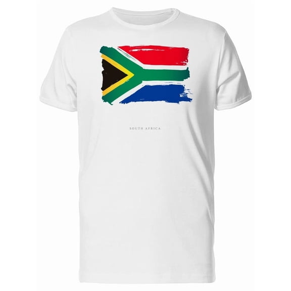 Paint Of South Africas Flag Tee Men's -Image by Shutterstock
