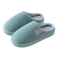 thumbnail image 1 of Qarigey Zapatilla de algodón para mujer y hombre, zapatos coloridos para amantes de interiores, accesorios de ropa de fondo grueso, artículos Calzado Verde 38-39, 1 of 6