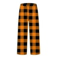 thumbnail image 5 of NOLDARES Pajamas for Women Plaid Pajama Pants Comfy Fleece Christmas Pajama Pants Trousers Cotton Pjs Bottom 2024(Z6-Orange,L), 5 of 5