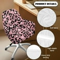 thumbnail image 5 of Xixirimido Leopard Pink Cheetah Pattern Office Chair Covers Computer Stretch Accent Dining Chair Covers Swivel Desk Chair Armrest Slipcover for Mid-Back Rotating Chairs, 5 of 7