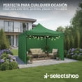thumbnail image 3 of Carpa Toldo 3 Paredes Retráctil 3x3 Lona Impermeable Acero, 3 of 8