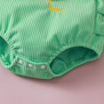 thumbnail image 6 of Hicidod Baby Onesie For Girls Ruffle Solid Color Romper Dress Short Sleeve Floral Bodysuit Jumpsuit Summer Outfit With Headband, 6 of 7