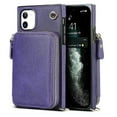 thumbnail image 1 of Funda tipo cartera para iPhone 11 con tarjetero y correa para el hombro para mujer, 1 of 5