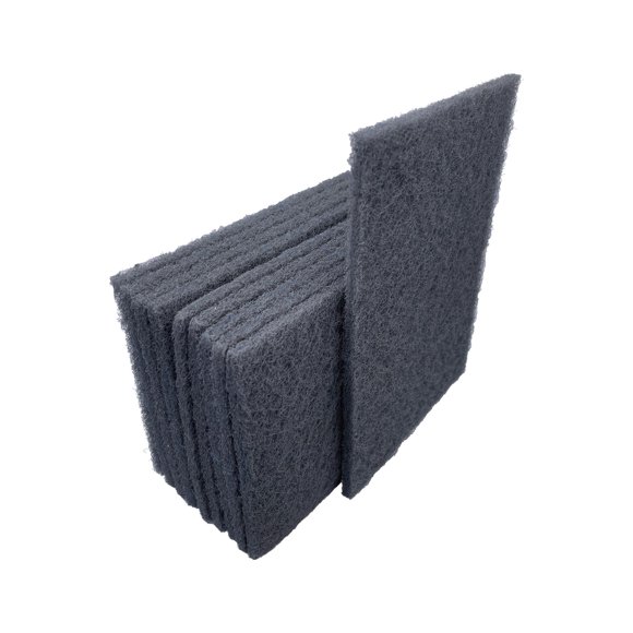 VSM Abrasives Almohadilla de mano no tejida, 6.0 x 9.0 in, grado ultra fino, color gris, granos de carburo de silicio, resistente al óxido y a la oxidación, abrasivo multiusos para acabado y limpieza,