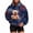 Navy, variant on Pet Pouch Hoodie for Women, Fireworks Print Pullover Sweatshirt with Cuddle Pouch Pet Carrier Pocket