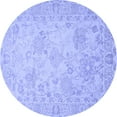 thumbnail image 1 of Ahgly Company Machine Washable Indoor Round Persian Blue Traditional Area Rugs, 4' Round, 1 of 4