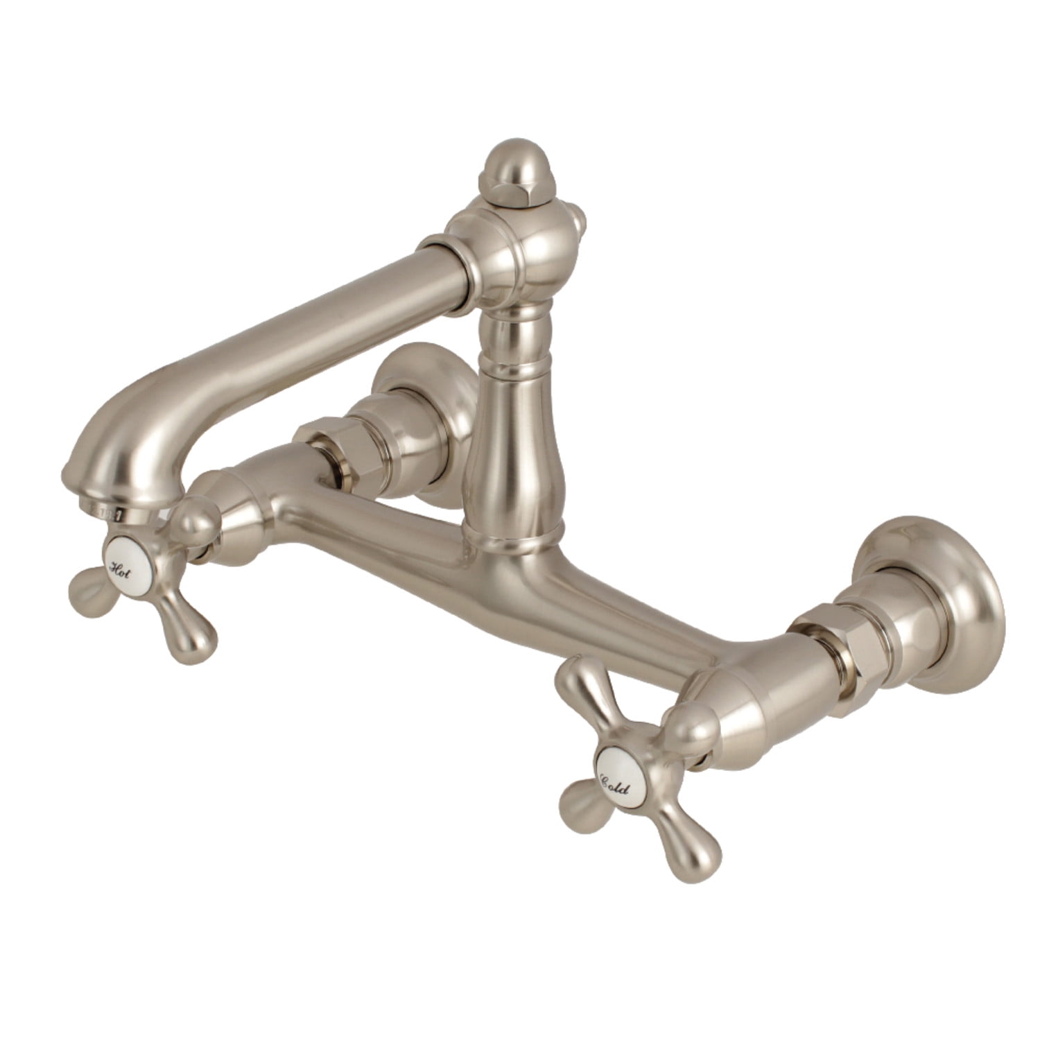 Kingston Brass Ks7248ax 8 Inch Center Wall Mount Bathroom Faucet Brushed Nickel 5267