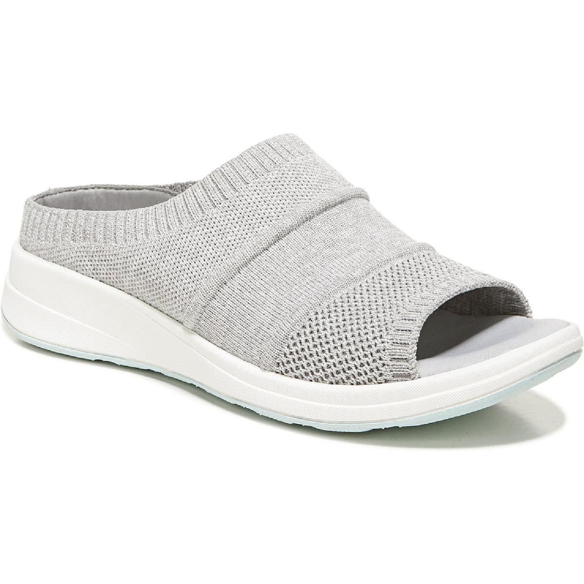 Bzees Womens Iconic Knit Peep Toe Slide Sandals Walmart