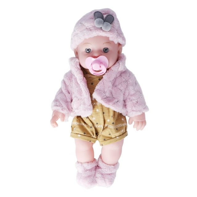 Muñeca realista de bebé renacido de 30 cm, lavable, blanca, de cuerpo suave, juguete para niños, regalo de cumpleaños, Q12G-003C-026, rosa