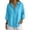 Sky Blue, variant on Gbobgt Womens 3/4 Sleeve Tops V Neck Tops Casual Cotton Linen Blouses Lightweight T Shirts for Daily Summer Outfits Beige L