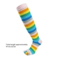 thumbnail image 3 of 1 Pair Rainbow Toe Socks Colorful 5 Toe Calf Socks Rainbow Striped Leg Warmers Funny Long Toe Socks for Women and Girls, 3 of 7