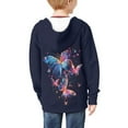 thumbnail image 4 of DISNIMO Girls Butterfly Zip Up Hoodie Kids 8-10 Girl Zipper Hoodie Sweatshirt Boys Full Zip Hooded Jacket Hooded Sweatshirts Jackets Childrens Zippered Hoodies with Front Zipper, 4 of 7