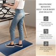 thumbnail image 4 of Fmxomd Anti Fatigue Floor Mat - 1/2 Inch Cushioned Kitchen Mats - Comfort, Stain Resistant, Non-Slip Bottom Cushion for Standing Desk, Office, Garage Floor (17.3"x28", Blue), 4 of 7