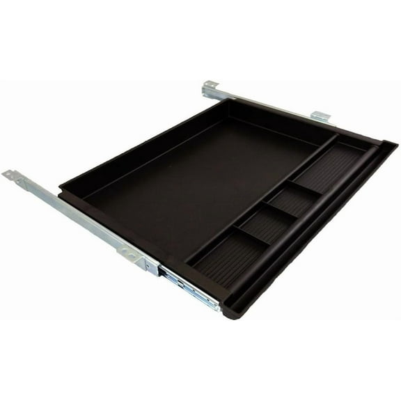 Pencil Drawer Under Desk Drawer 23" Wide - Ball Bearing Slides - Black