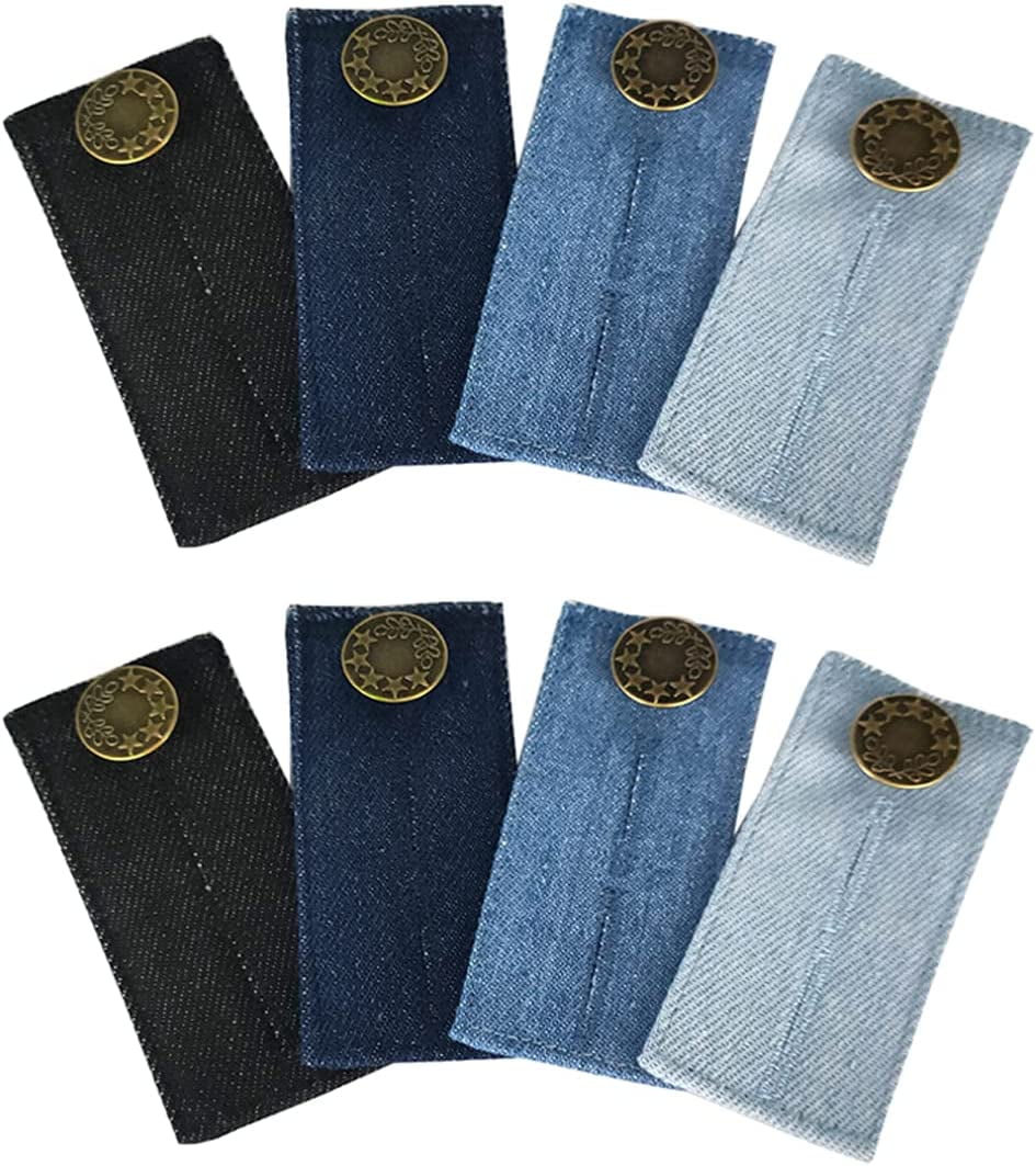 8 Pcs Jeans Waistband Extenders Metal Button Extenders Adjustable Waist ...