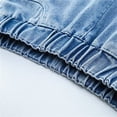 thumbnail image 7 of Girls Jeans Denim Elastic Waist Staight Wide Leg Baggy Denim Pants Girls Denim Jeans Size 10 Kids Clothes with Pockets Size 3-4 Years 5_Blue, 7 of 7