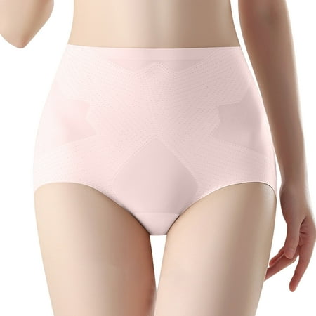 Women Panties Womens Shapewear Tummy Underwear High Waisted Body Shaper Butt Lifting Panties Ice Silk Lightweight Underpant Briefs Underwear for Women L