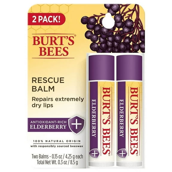 Burt's Bees, Rescue Balm, Elderberry, 2 Pack, 0.15 oz (4.25 g) Each