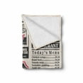 thumbnail image 2 of Retro Soft Flannel Fleece Throw Blanket, Retro Newspaper Magazine Design Outdated Layout Different Topics Title, Cozy Plush for Indoor and Outdoor Use, 60" x 80", Pink Beige Grey Teal, by Ambesonne, 2 of 6