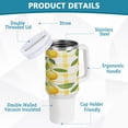thumbnail image 4 of 40 Oz Car Handle Water Bottle Water Cup Water Bottle Water Jug Coffee Cup Travel Water Bottle Pretty Lemon, 4 of 8