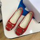 thumbnail image 4 of Mujeres Zapatos de Mochilas para el Trabajo Deslizamiento Plano con Hebilla Decorativa, Zapatos de Trabajo Informales Mujeres Dulces de Color Primavera de Tamaño Grande, 4 of 6