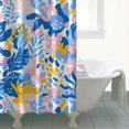 thumbnail image 4 of Multicolor Cartoon Floral and Leaf Pattern Shower Curtain 84"x72" ,Bathroom Decorative Shower Curtains Set with 12 Hooks,Modern Waterproof Washable Shower Curtain, 4 of 6