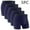 Navy, variant on Mens Knit Boxers Briefs 5 Pack- Soft 100% Cotton Stretchy Waistband Breathable Underwear White Size S