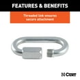 thumbnail image 3 of CURT 82900 Threaded Quick Link Trailer Safety Chain Hook Carabiner Clip, 5/16-Inch Diameter, 8,800 lbs Break Strength, 3 of 3