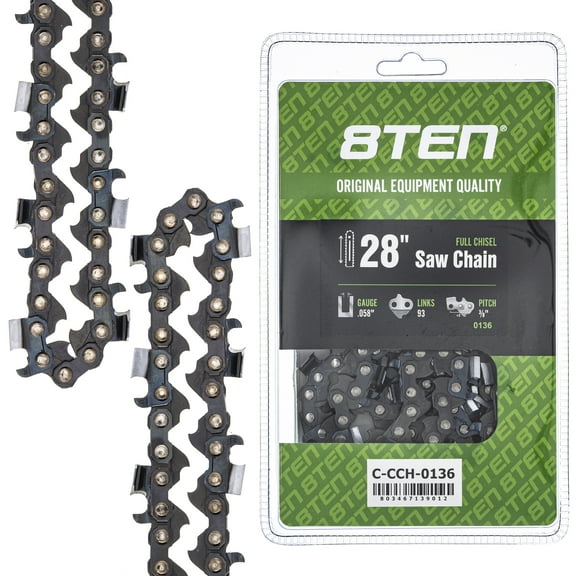 Full Chisel Chainsaw Chain 28 inch .058 3/8 93DL for Husqvarna Poulan Jonsered 810-CCC2358H