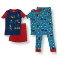 thumbnail image 1 of Pijama de algodón Mario para niños Juego de 4 piezas de pijamas de manga corta Super Mario para niños FamTogether Ropa de dormir, 1 of 5