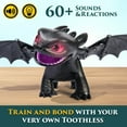 thumbnail image 4 of Dreamworks Dragons How to Train Your Dragon, Toothless interactif à apprivoiser et dresser, jouet dragon avec 60 effets sonores et réactions, jouets pour filles et garçons à partir de 4 ans, 4 of 9