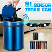 8L/2.1 Gallon Touchless Infrared Motion Sensor Automatic Touch Free Trash Can Stainless Steel Waste Bin Home Kitchen Office
