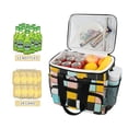 thumbnail image 2 of FORMRS Insulated Cooler Bag 24 Cans Capacity Soft Leakproof Lunch Box with Side Pockets, Yellow Checkered Pattern, 2 of 7