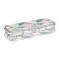 thumbnail image 2 of Plastic Pencil Box Large Capacity Pencil Boxes Clear Boxes with Snap-Tight Lid Stylish Office Supplies Storage Organizer Box Turtles with Pink Flowers, 2 of 7