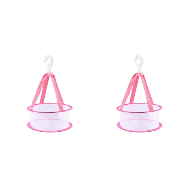 Advancent Esponjas cosméticas, estante secador de almacenamiento, Mini brochas de maquillaje portátiles, juguetes, ropa, cesta de secado de malla, Rosado 2piezas Advancent CBP191415