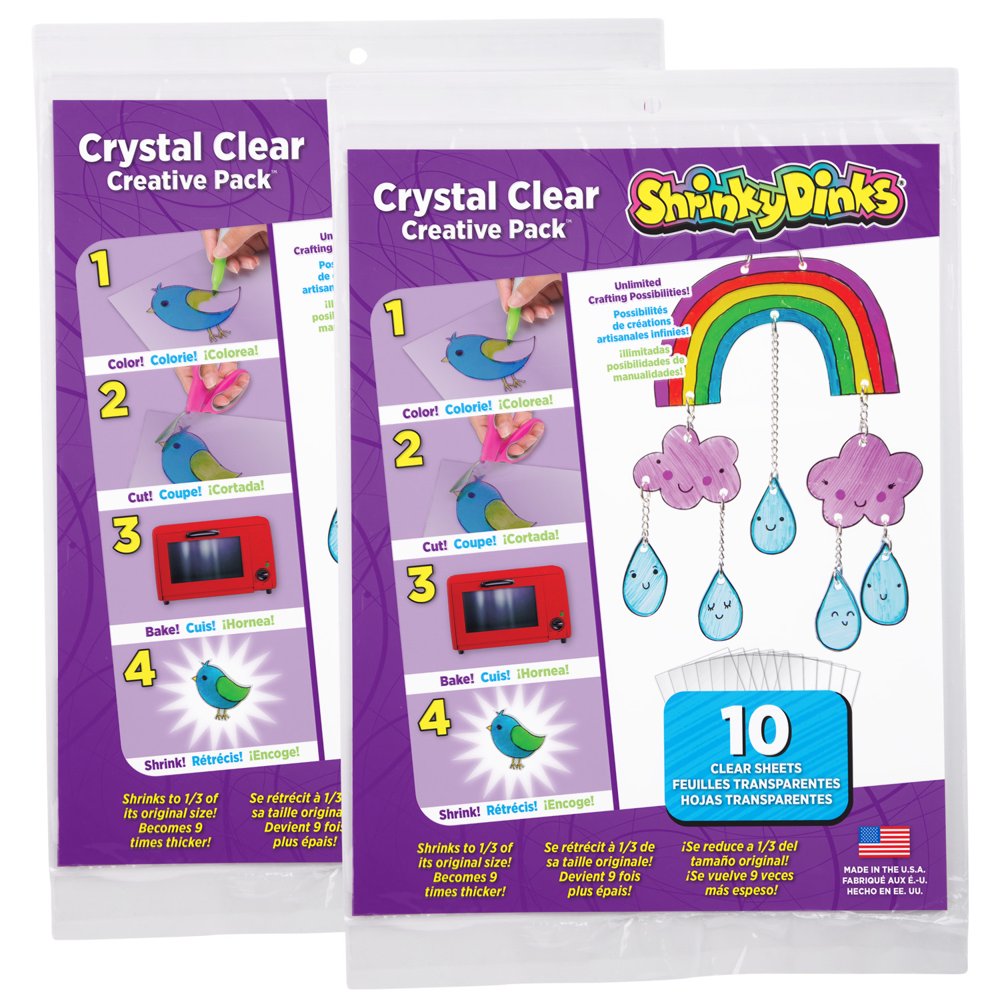 Shrinky Dinks Creative Pack 20 Sheets Crystal Clear