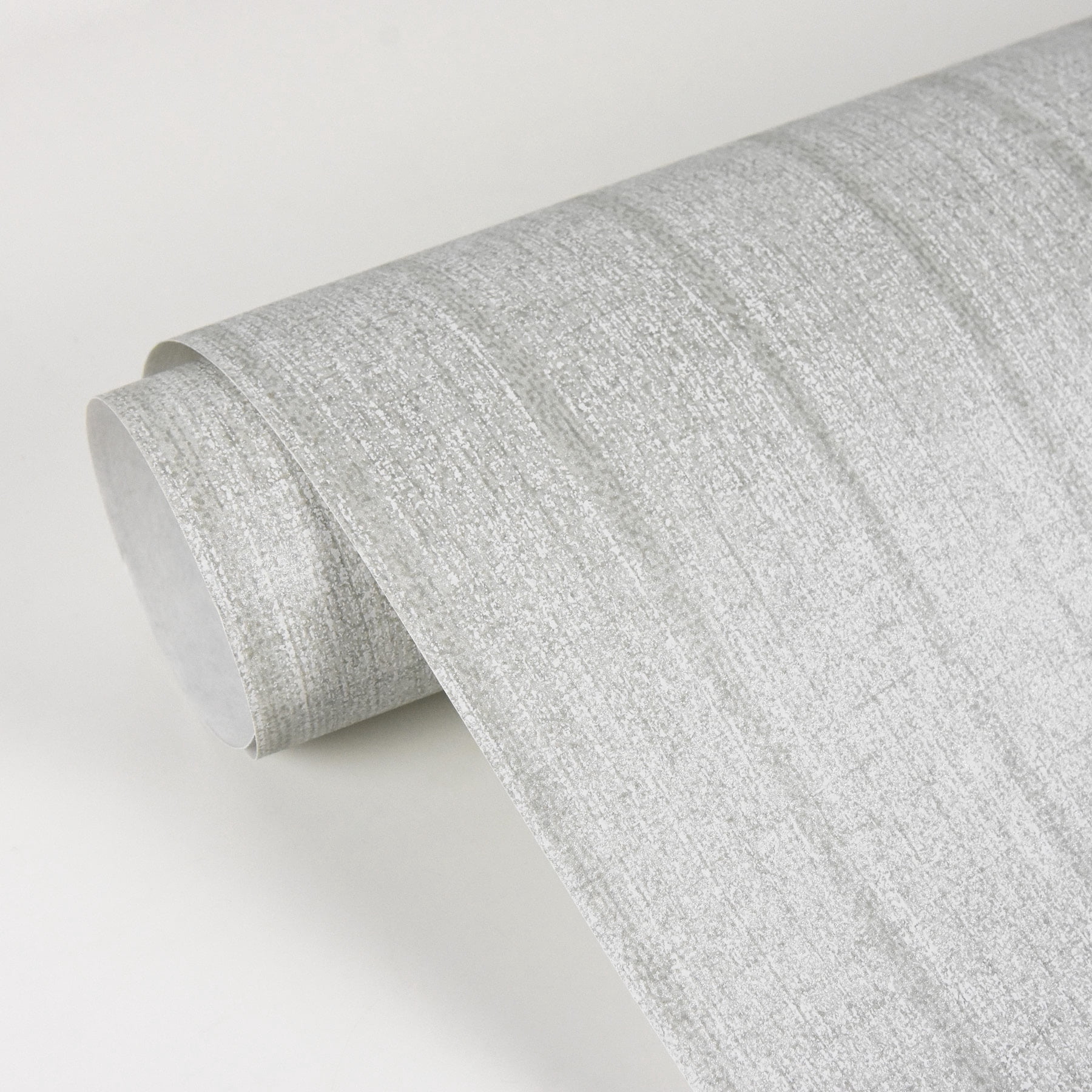 Brewster Ramona Silver Stripe Texture Wallpaper