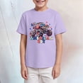 thumbnail image 2 of TOWED22 Boys T Shirts Kids Short Sleeve Shirt Crewneck Summer Basic Tee Tops 5-14 Years(Purple,5-6 Y), 2 of 4