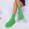 thumbnail image 5 of Wowcloth Woman's Knit Ankle Boots, Flattering Fit with Chunky Sole, Comfortable Fall-Winter Booties for Edgy Style and Daily Wear, 5 of 9
