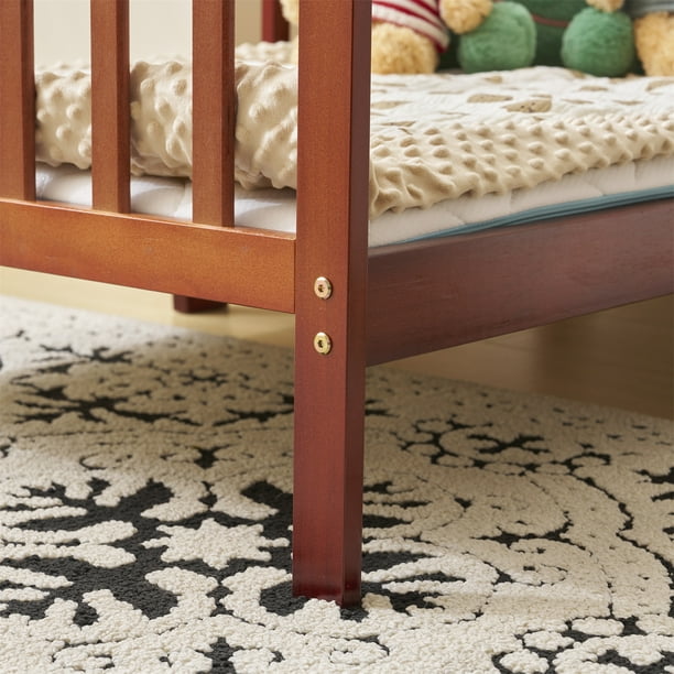 Ktaxon Baby Toddler Bed Solid Wood Bedroom Furniture with Safety