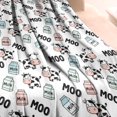 thumbnail image 3 of White Cow Milk Moo Pattern Blanket,Comfortable Soft Flannel Throw Blanket,All Season,Warm Lightweight Blankets for Sofa Bed Couch Living Room Chair,40"x50", 3 of 4