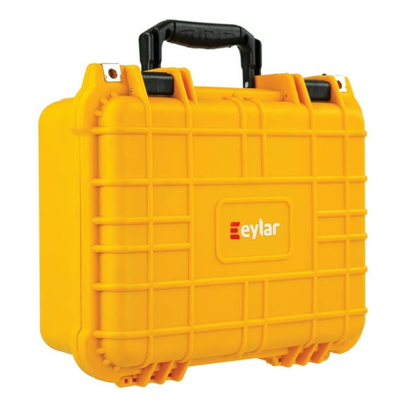 eylar SA00001 Standard Waterproof and Shockproof Gear Hard Case with Foam Insert (Yellow), SA00001-YLW