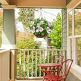 thumbnail image 2 of Artificial Hanging Flowers,Fake Orchid Flowers Branches Real Touch for Outdoor Indoor,Artificial Plants in Coconut Lining Hanging Baskets for Patio Garden Decor(White), 2 of 6