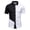 Black A, variant on Men Short Sleeve Color Block Button Up Shirt Half Black Half White with Pocket Slim Fit Casual Business and Night Out Wear
